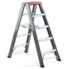 Stepladder, two-sided, FDO 5 with safety bar